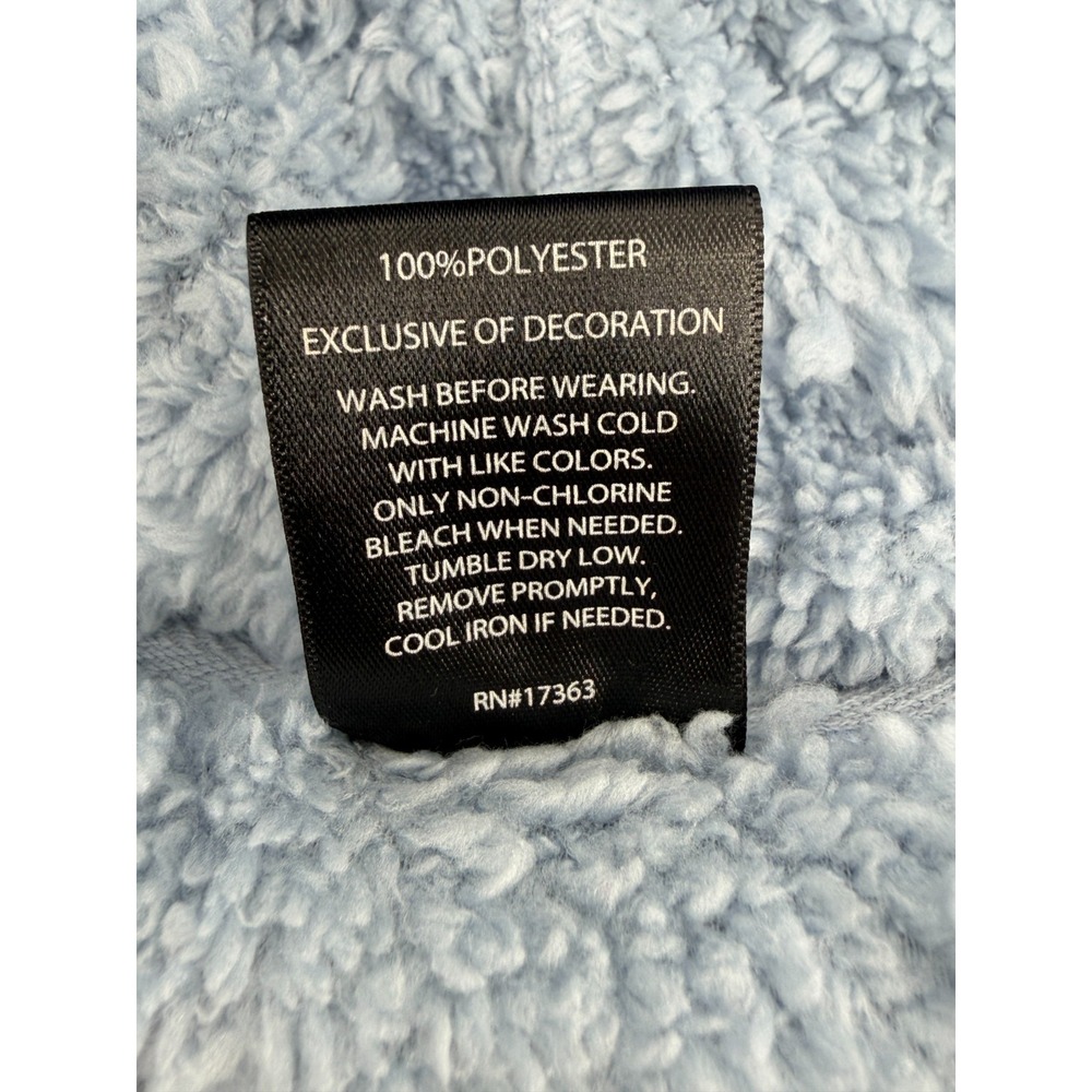 Cuddl Duds Plush Hooded Midi Lounger Robe Blue Square Women S Fleece Cozy Soft - Picture 9 of 9